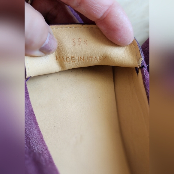 M. GEMI The Felize Suede Burgundy LEATHER MOCCASIN SZ 39.5 US 9.5 - Picture 4 of 10